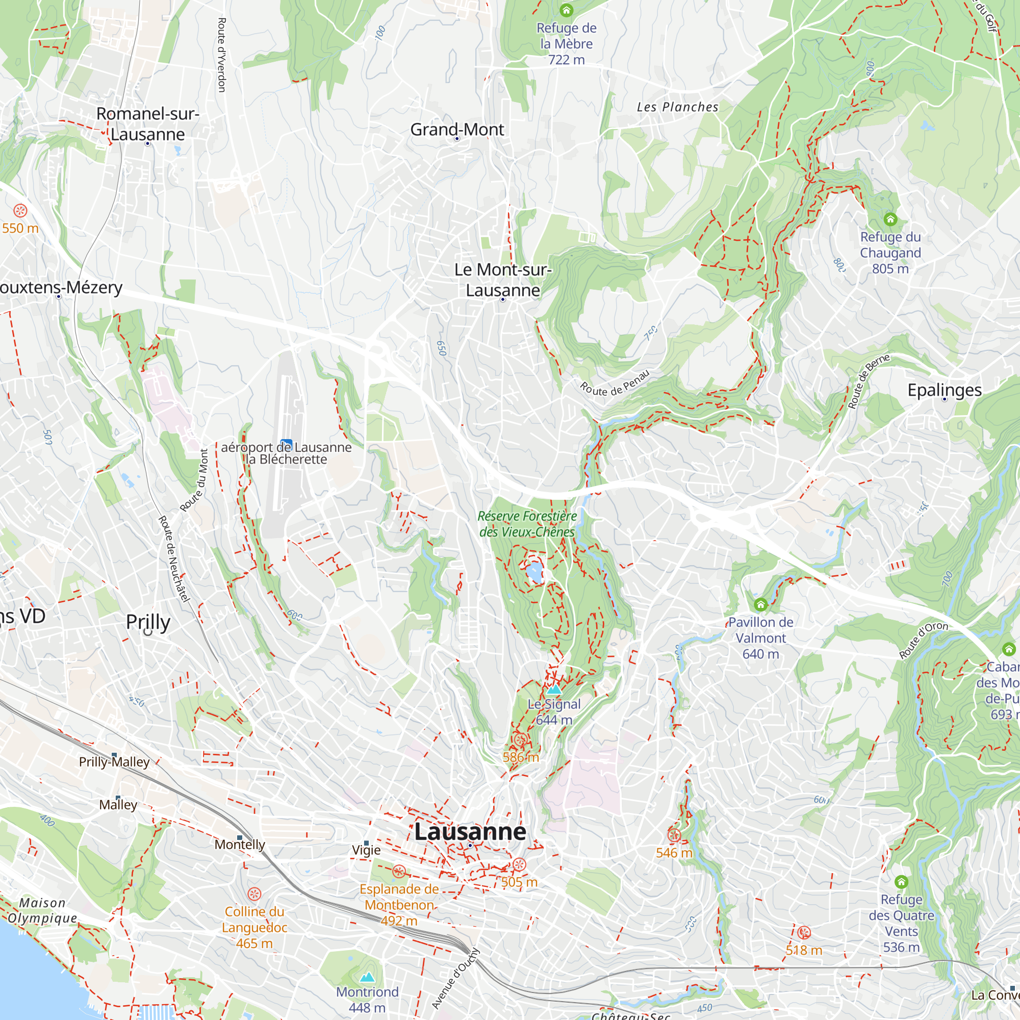 Refuge de Sauvabelin map