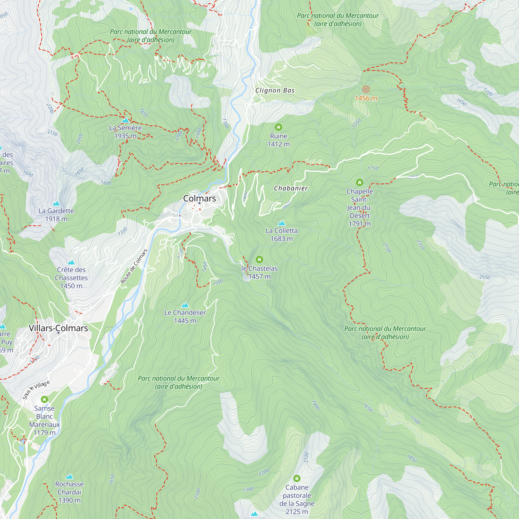 le Chastelas map