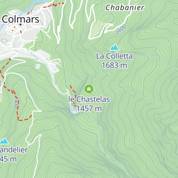 Map of le Chastelas