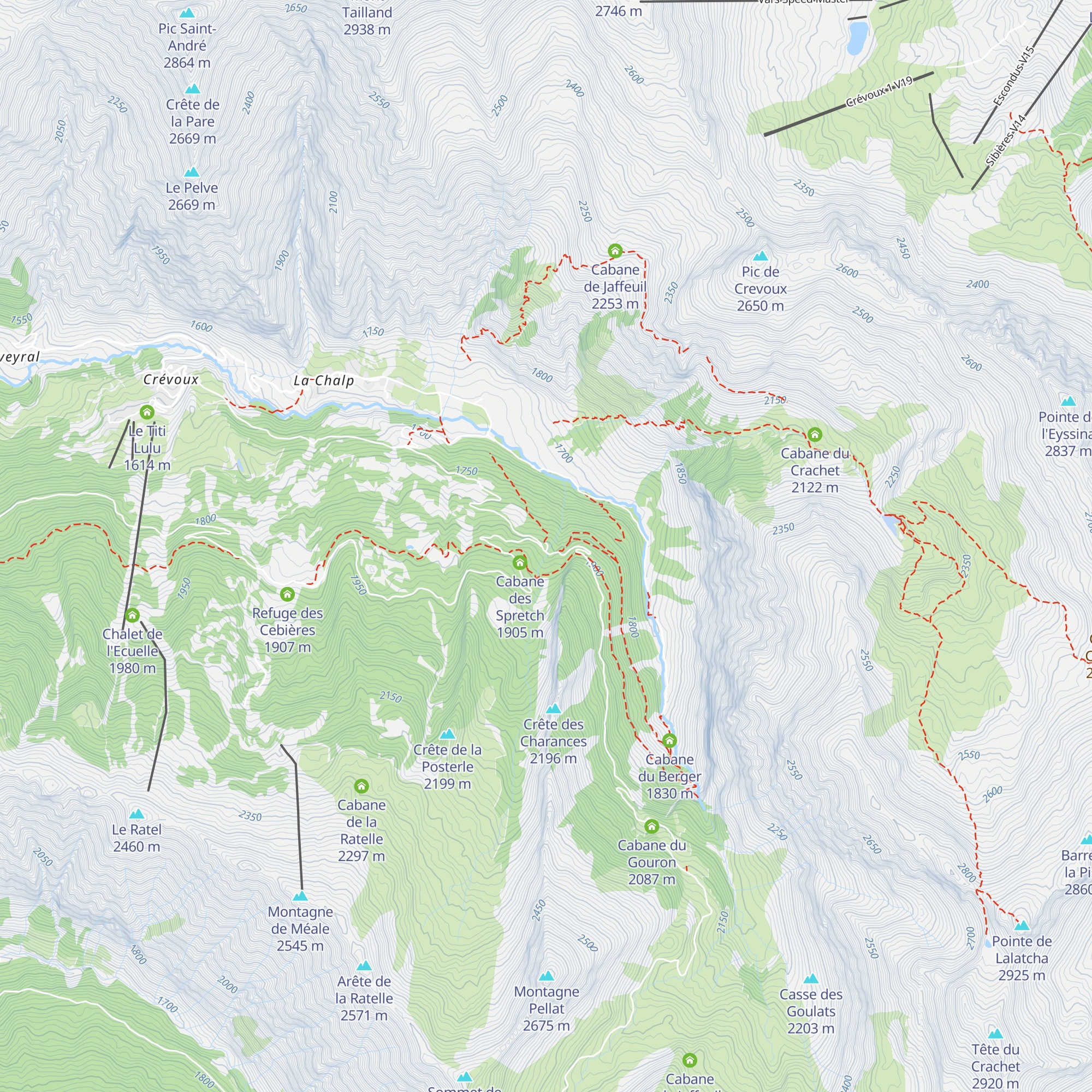 Cabane des Espagnols map