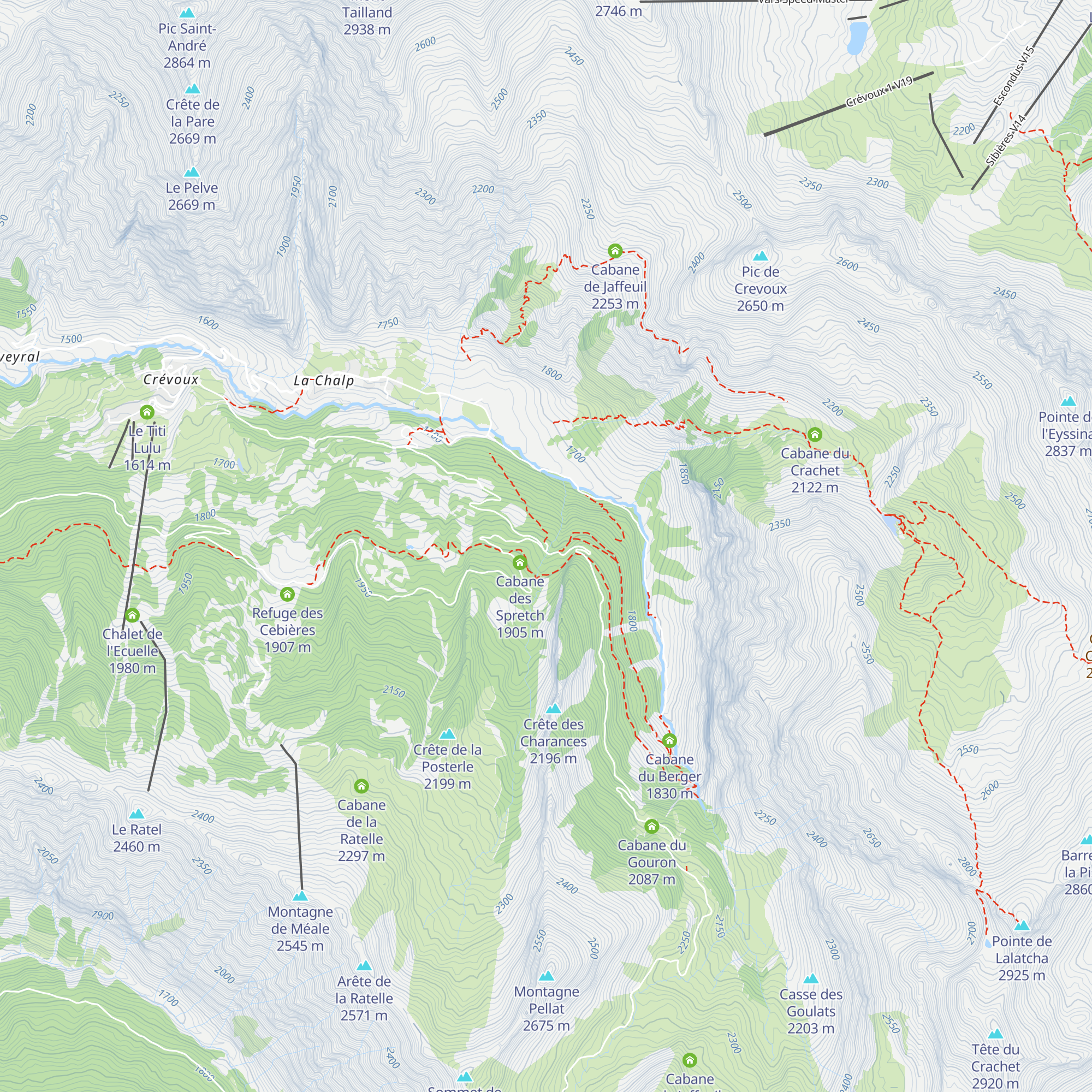 Cabane des Espagnols map