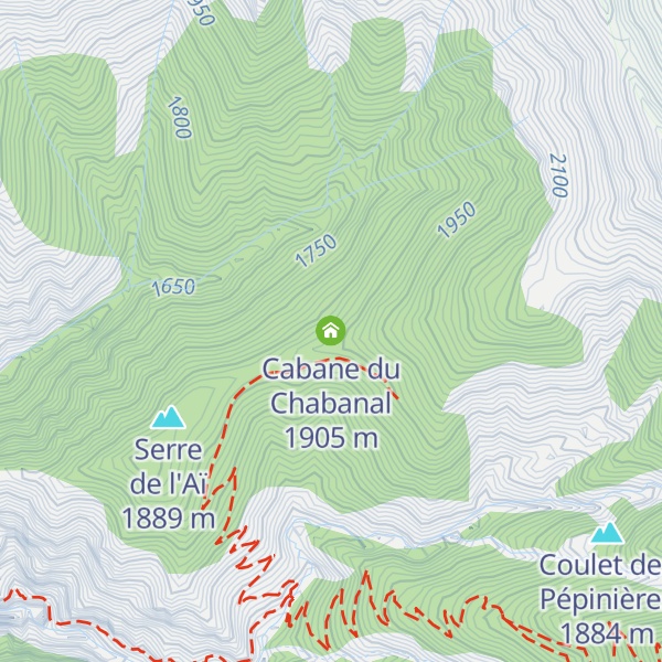 Map of Cabane du Chabanal