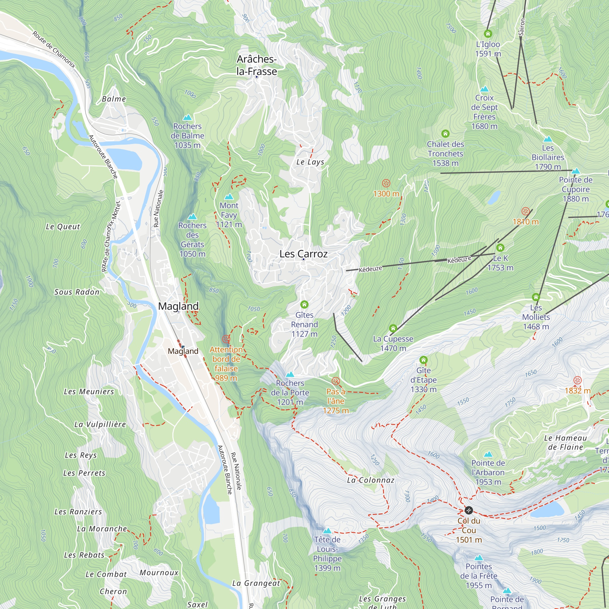 Gîtes Renand map