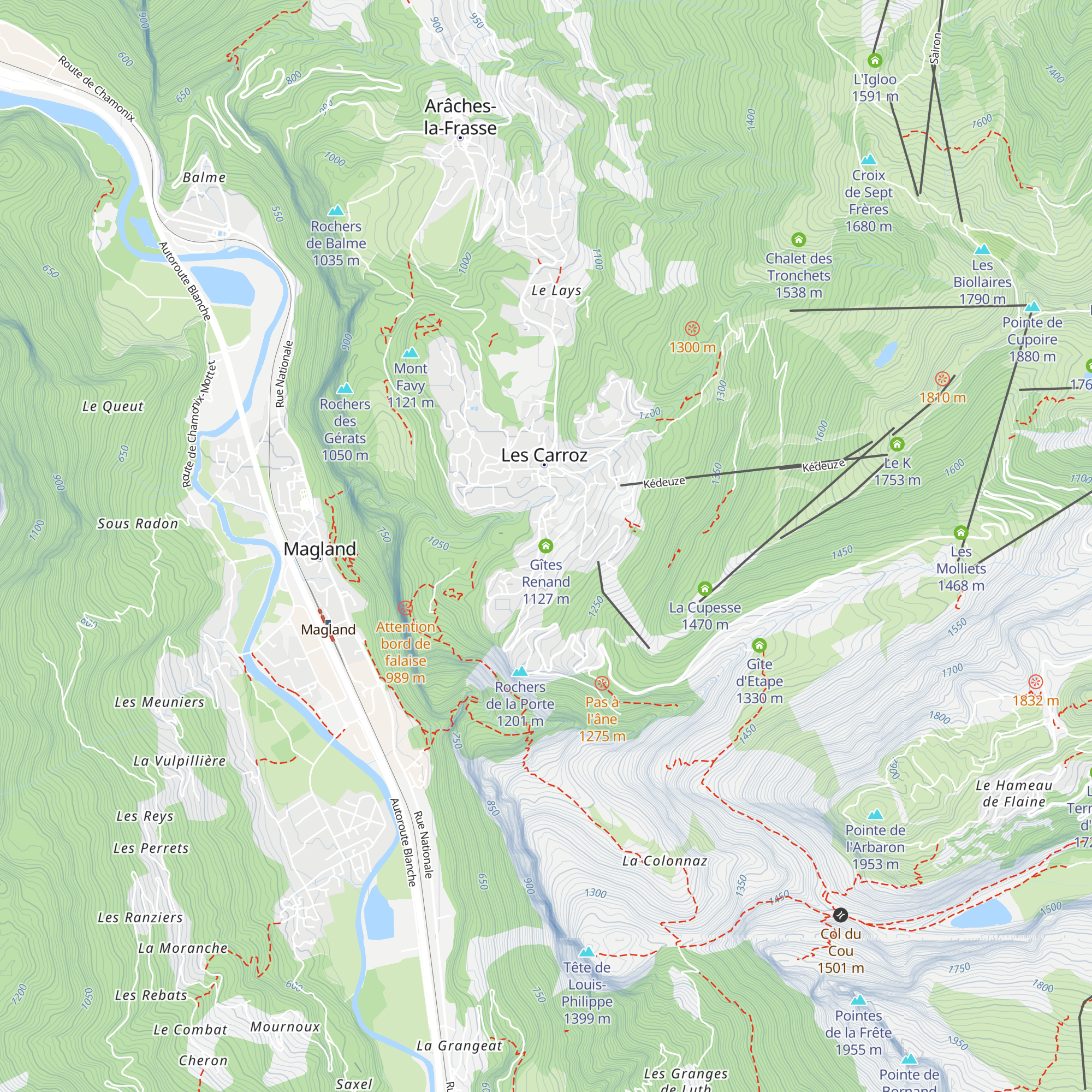 Gîtes Renand map