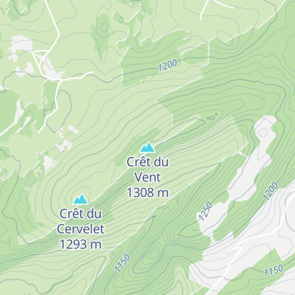 Map of Crêt du Vent