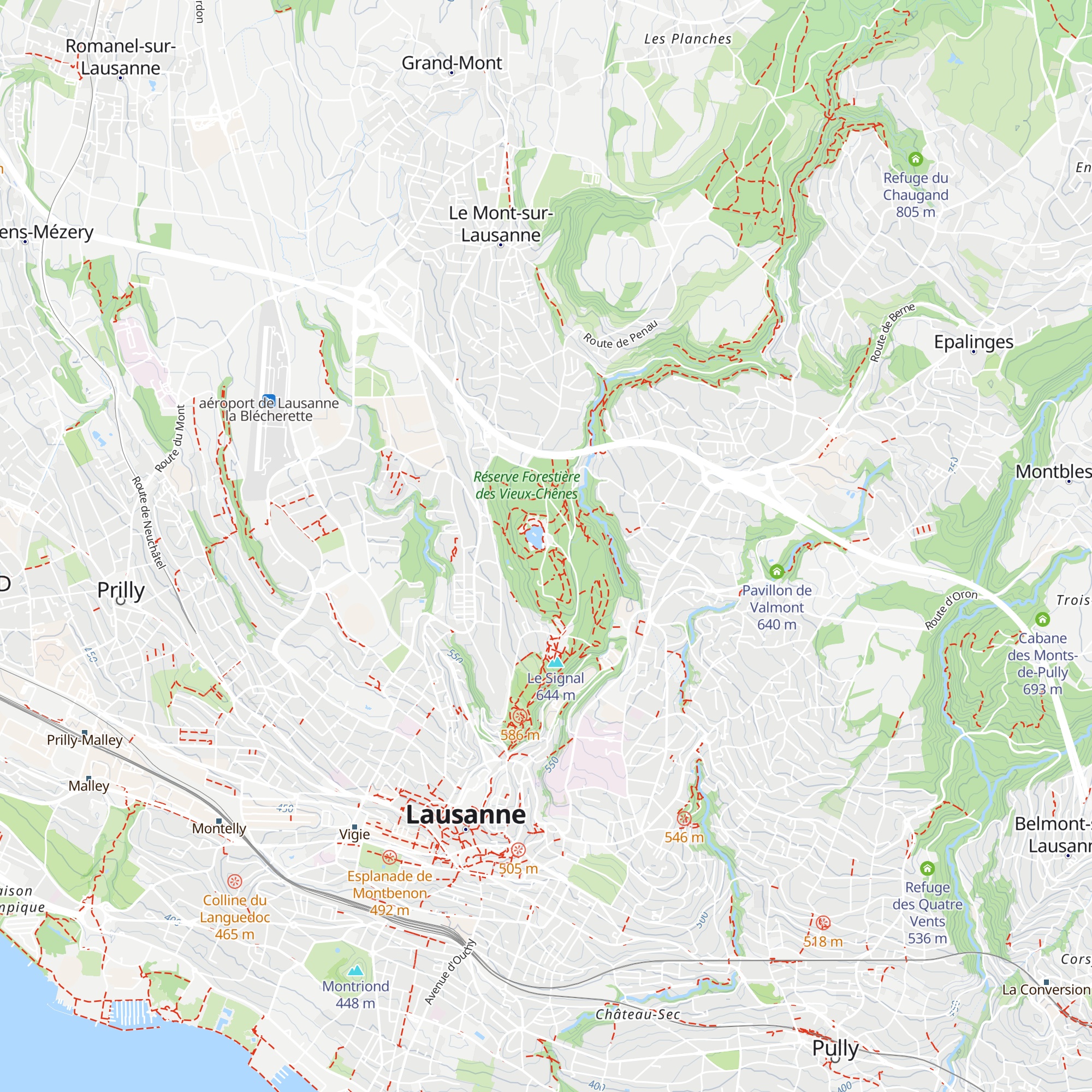 La Pinte de Sauvabelin map