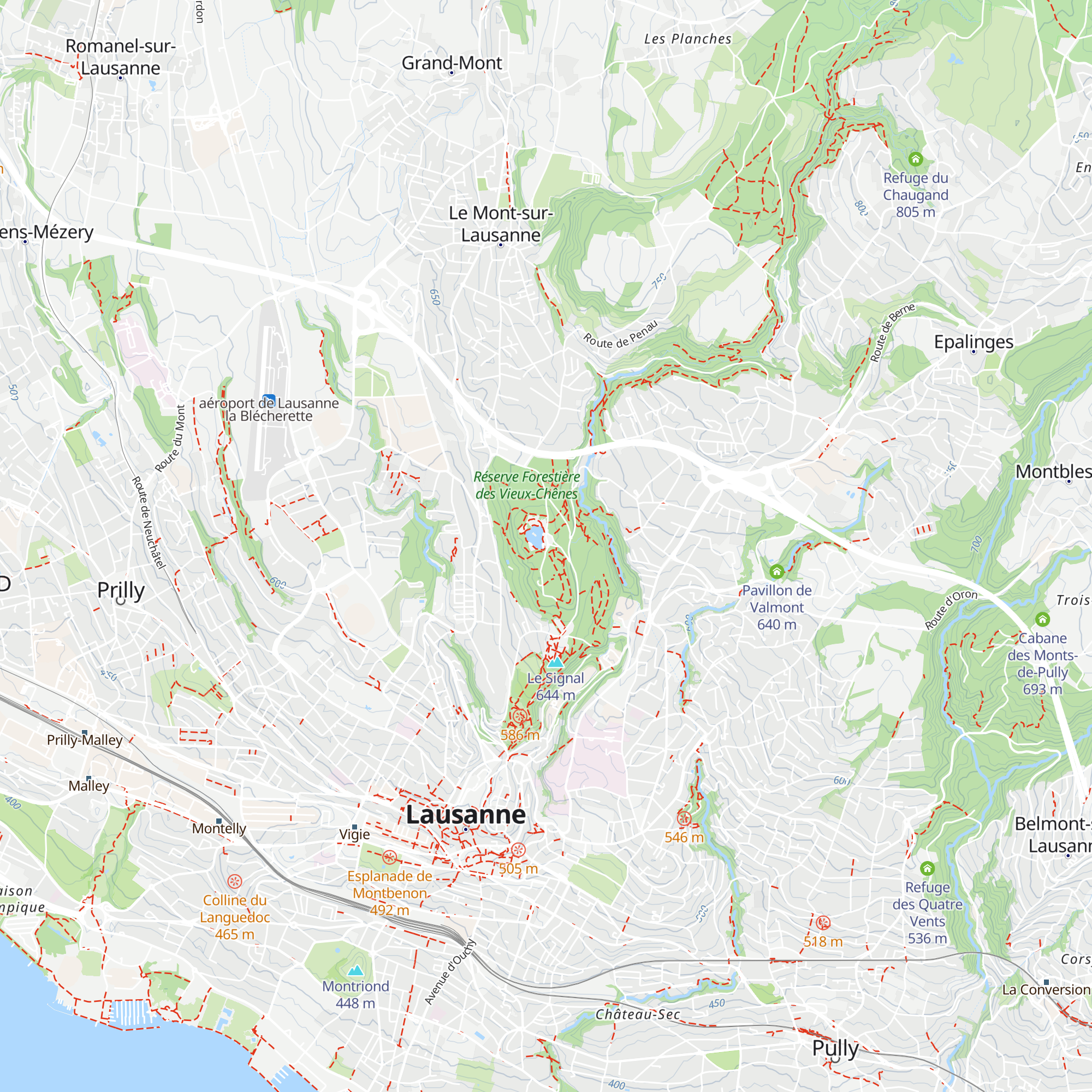 La Pinte de Sauvabelin map