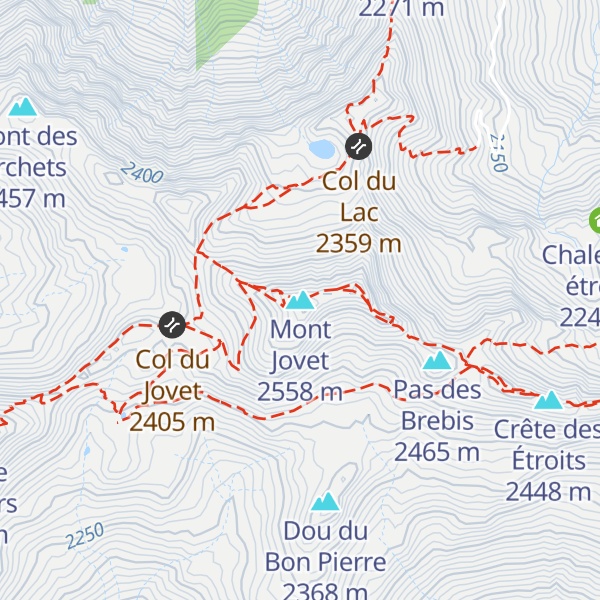 Map of Mont Jovet