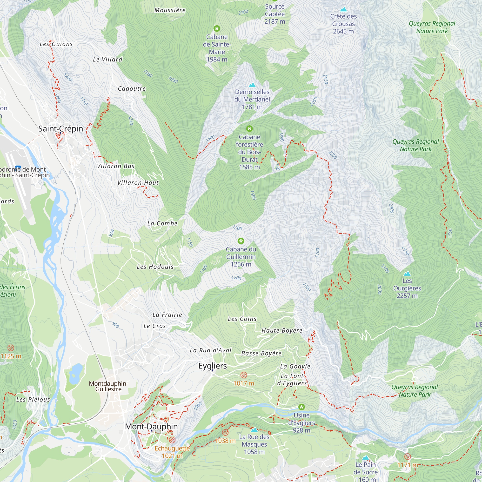 Cabane du Guillermin map