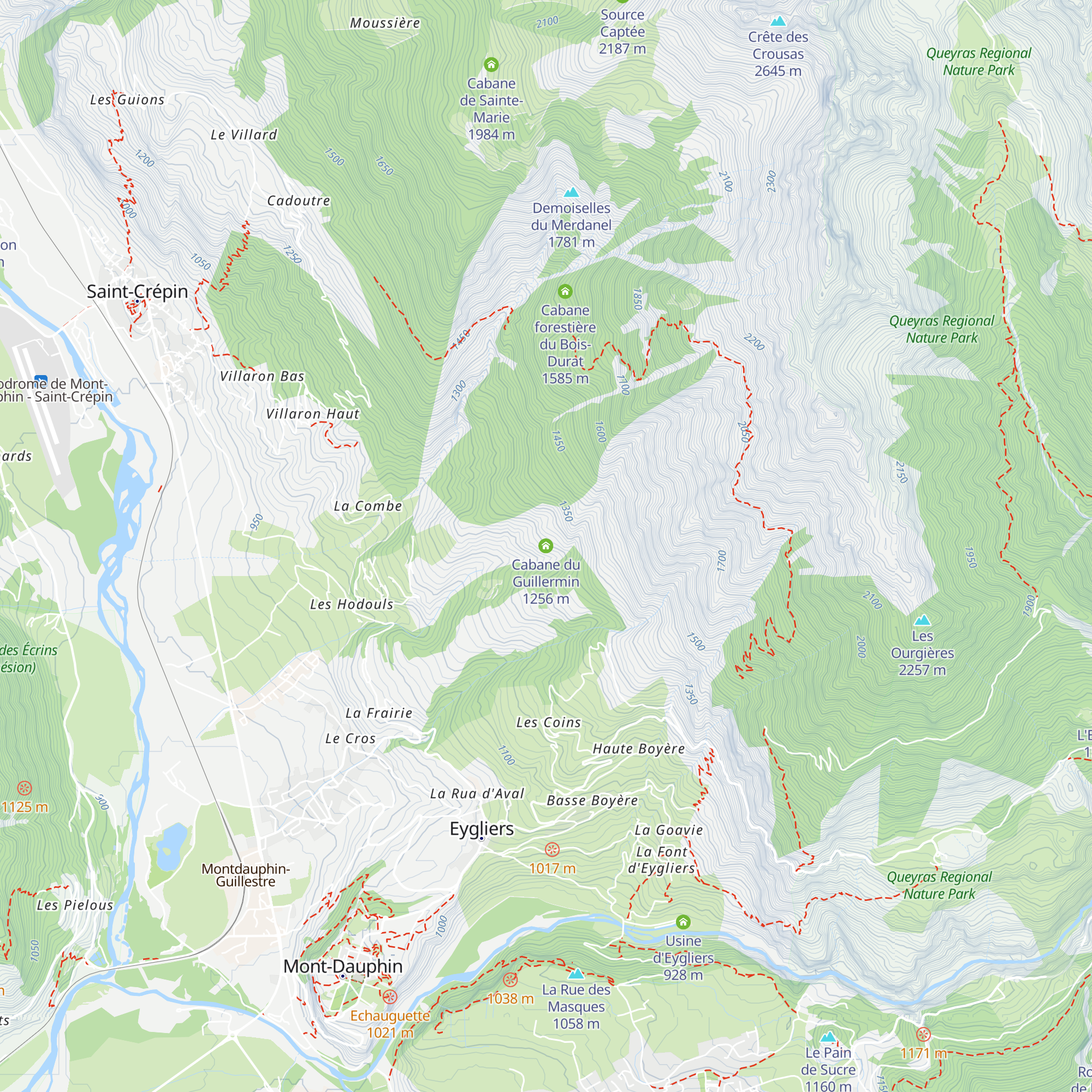 Cabane du Guillermin map