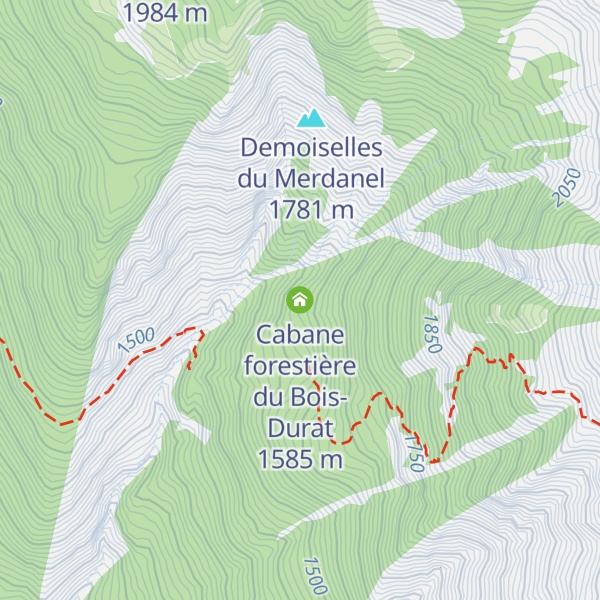 Map of Cabane forestière du Bois-Durat