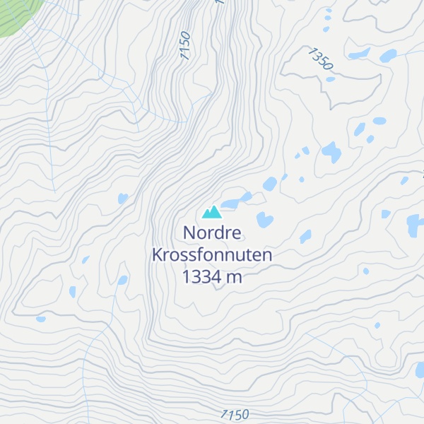 Map of Nordre Krossfonnuten