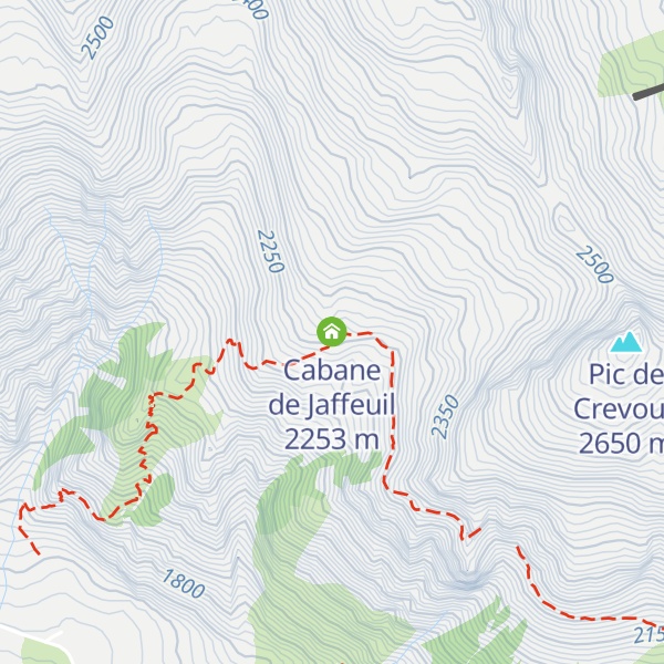 Map of Cabane de Jaffeuil