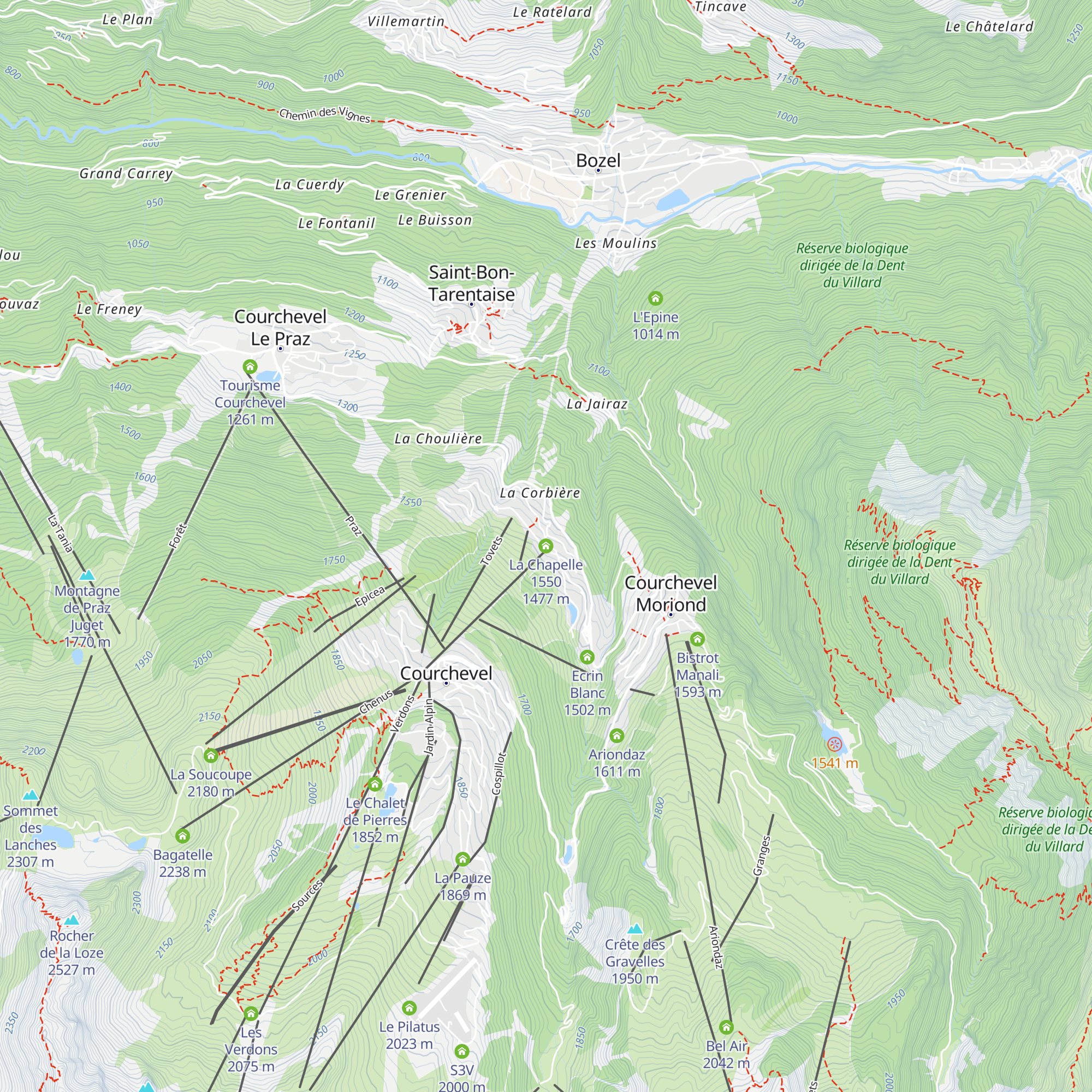 La Chapelle 1550 map