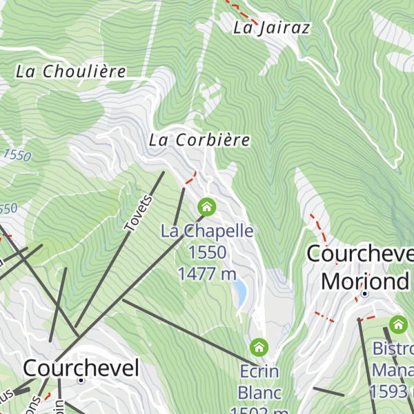 Map of La Chapelle 1550