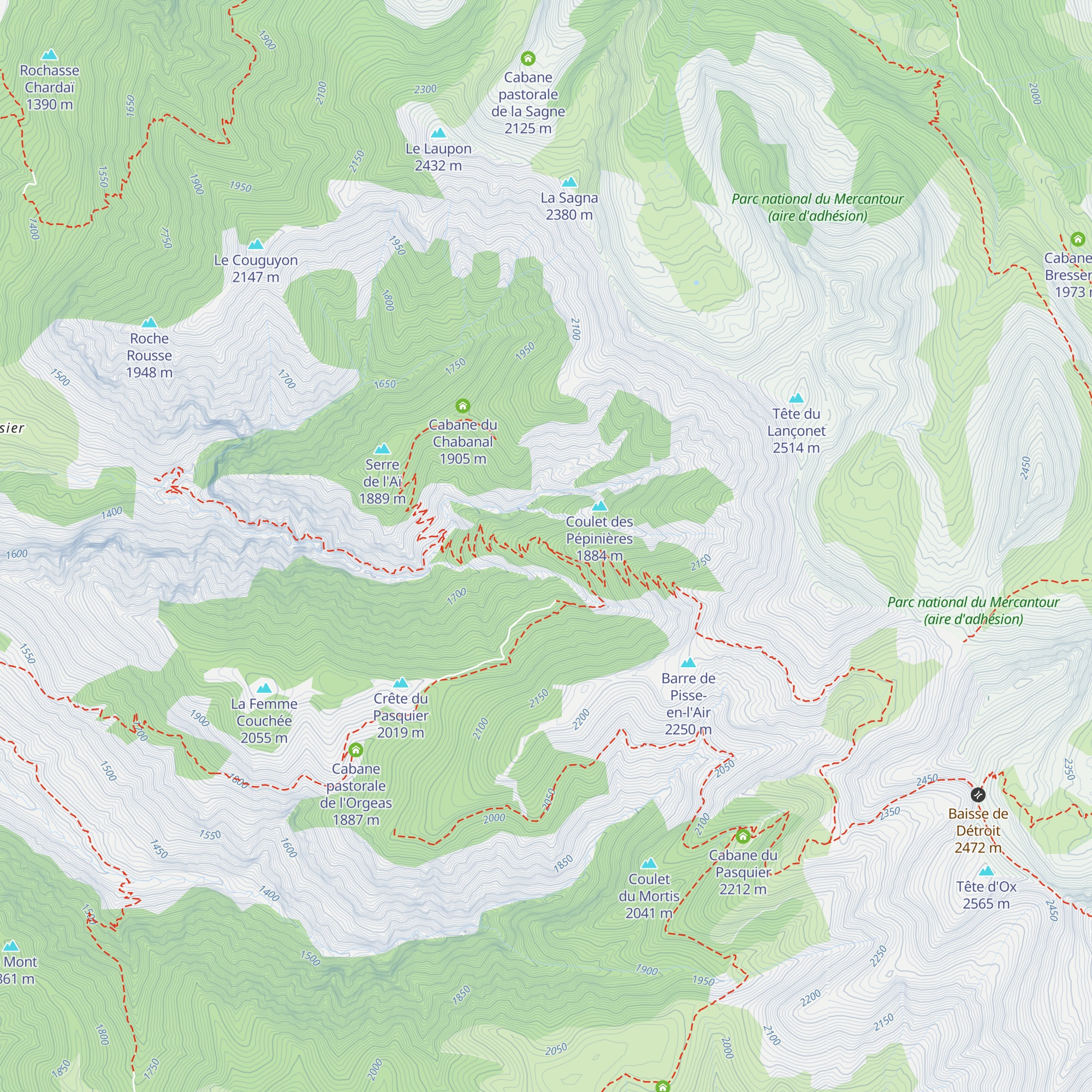 Refuge de Congerman map
