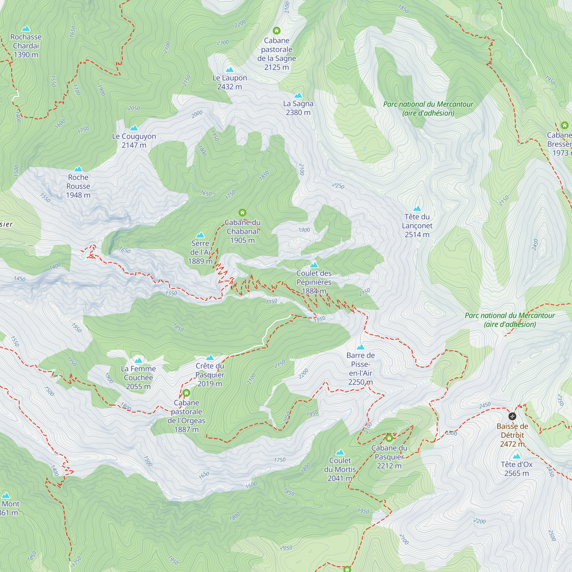 Refuge de Congerman map
