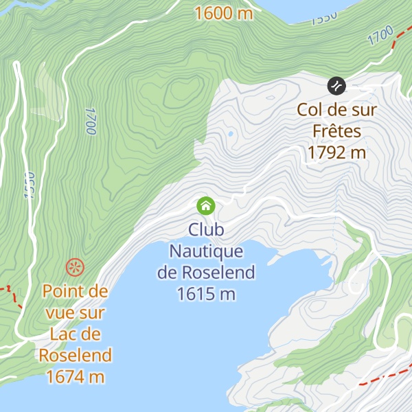 Map of Club Nautique de Roselend