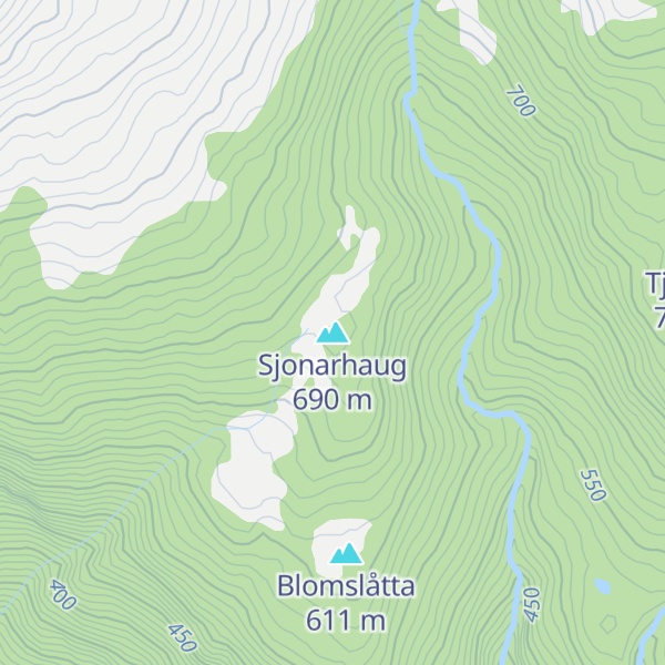 Map of Sjonarhaug