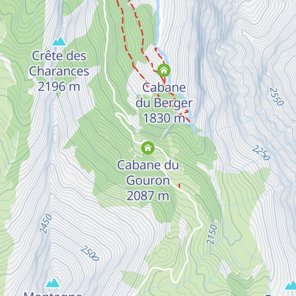 Map of Cabane du Gouron