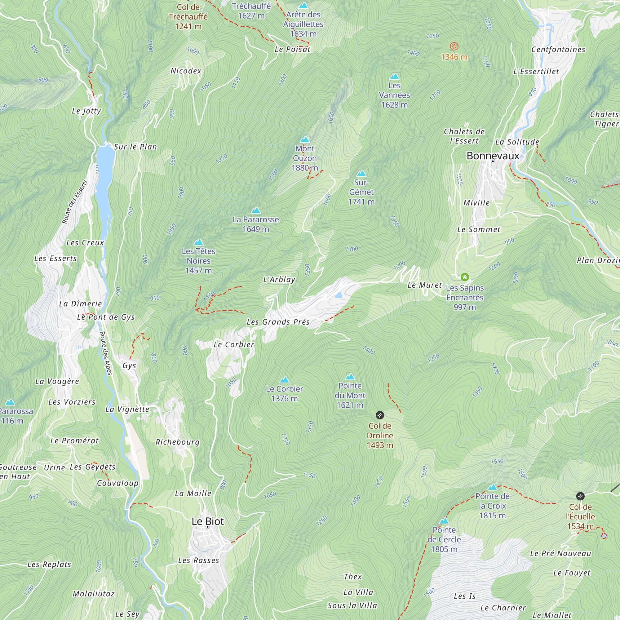 La Covagne map