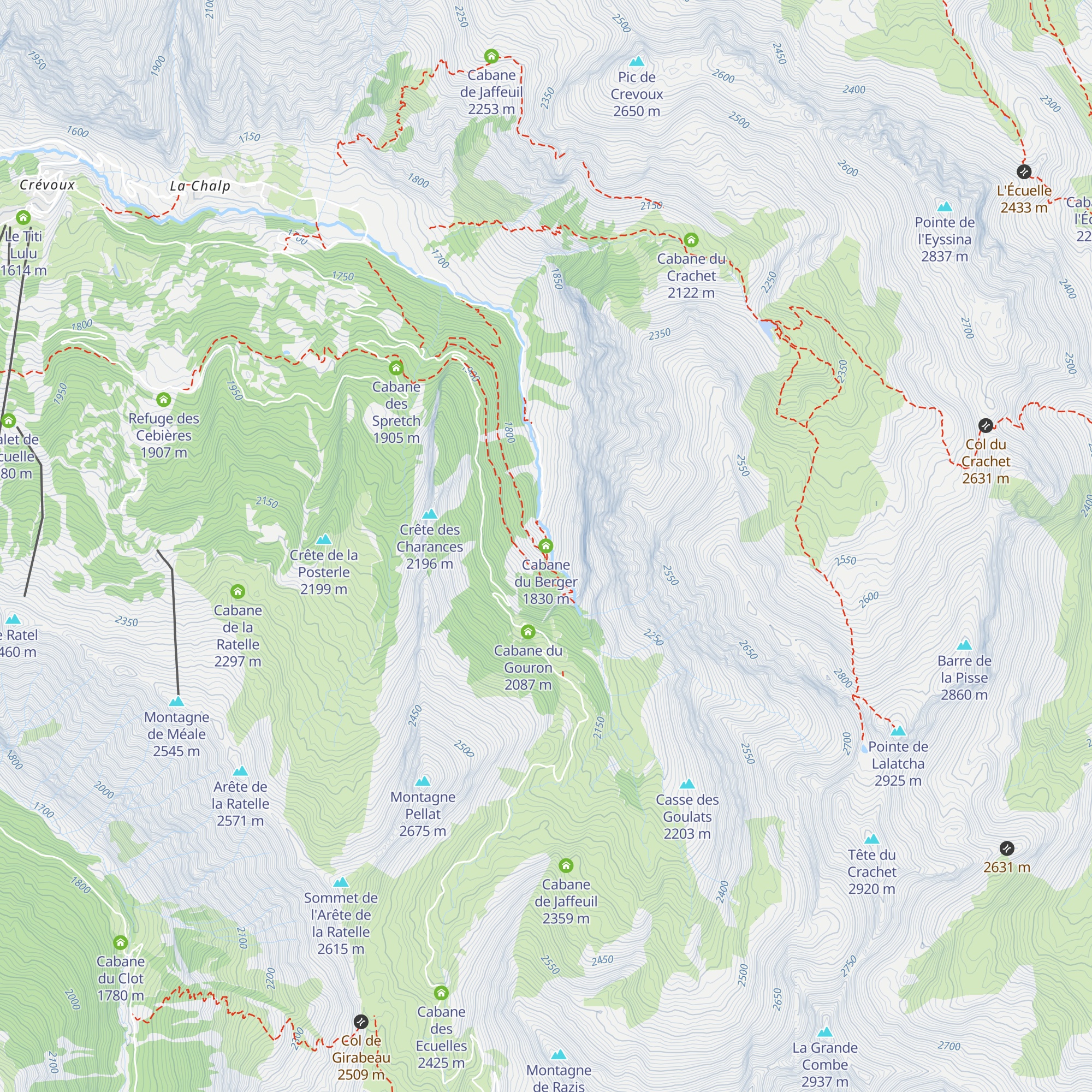 Cabane du Berger map