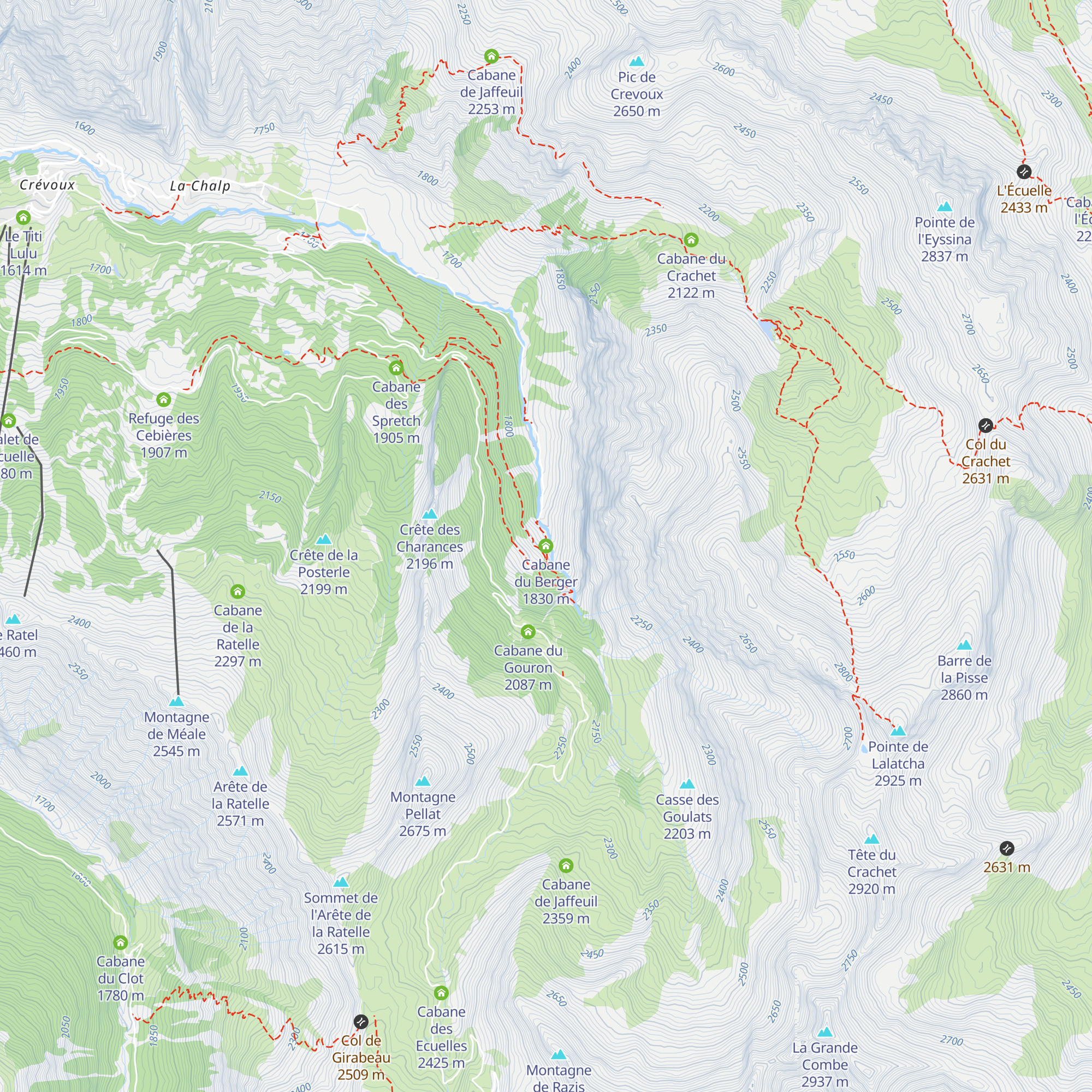 Cabane du Berger map