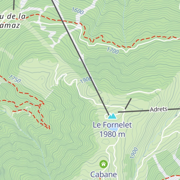 Map of Tête du Fornelet