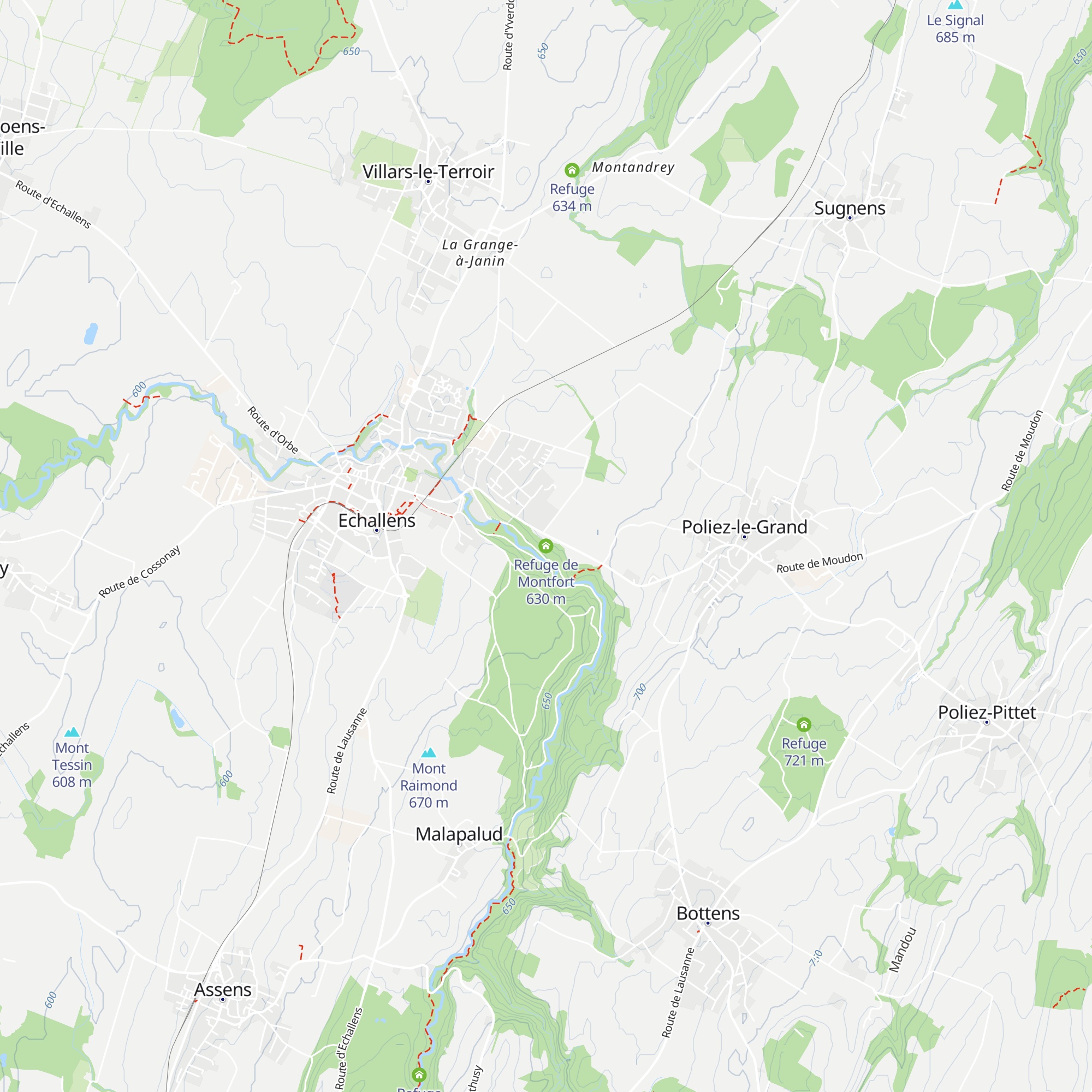 Refuge de Montfort map