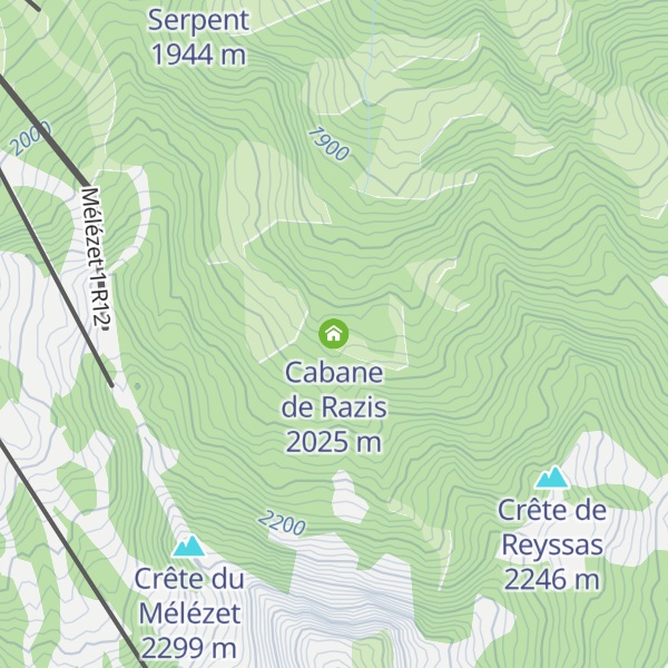 Map of Cabane de Razis