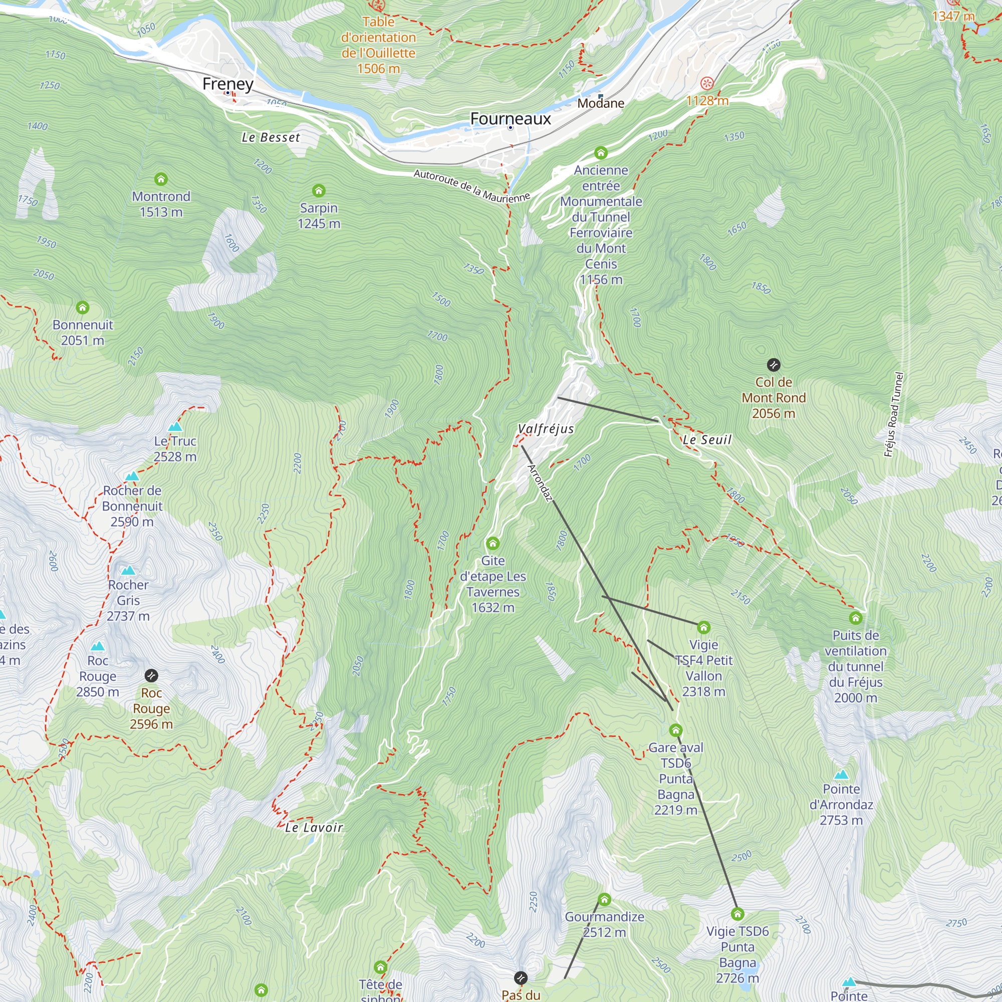 Le Roc-Rouge map
