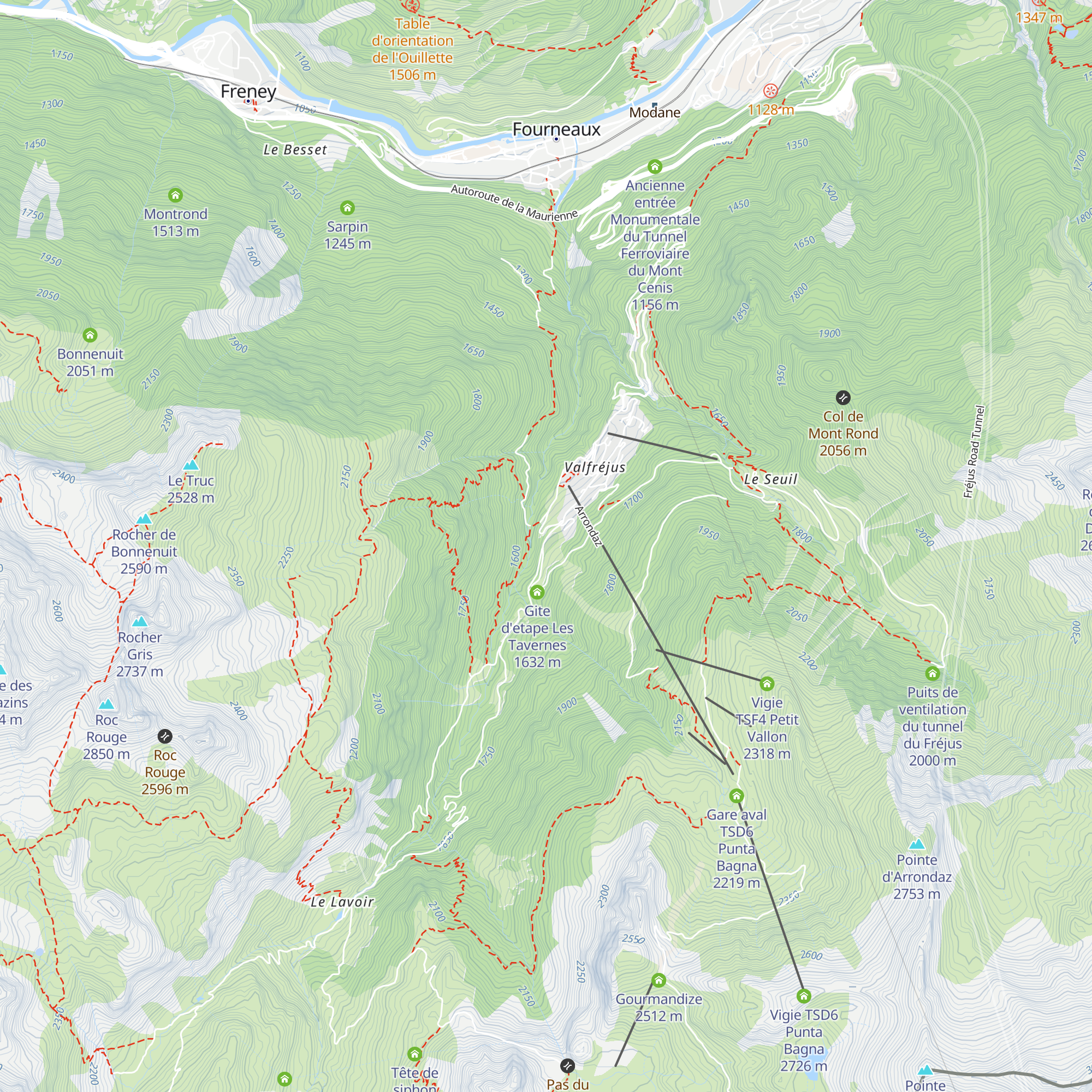 Le Roc-Rouge map