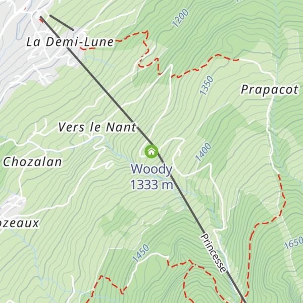 Map of Woody