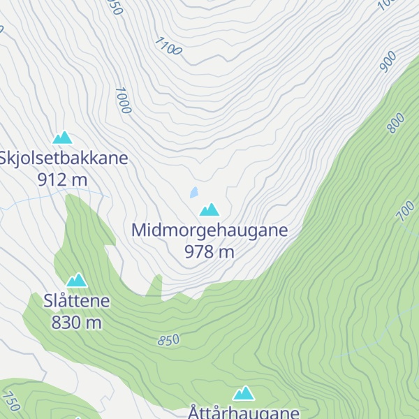 Map of Midmorgehaugane