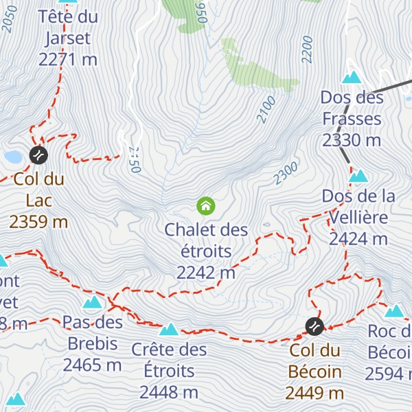 Map of Chalet des étroits