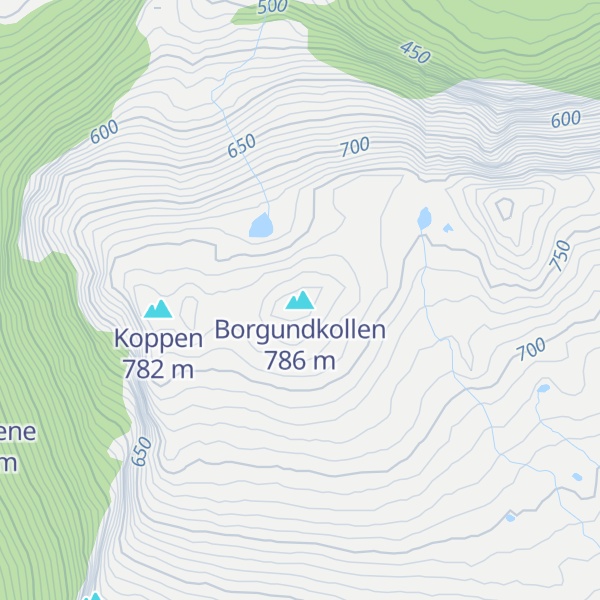 Map of Borgundkollen