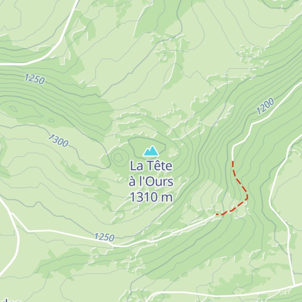 Map of La Tête à l'Ours