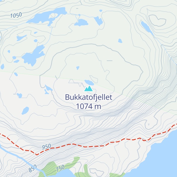 Map of Bukkatofjellet