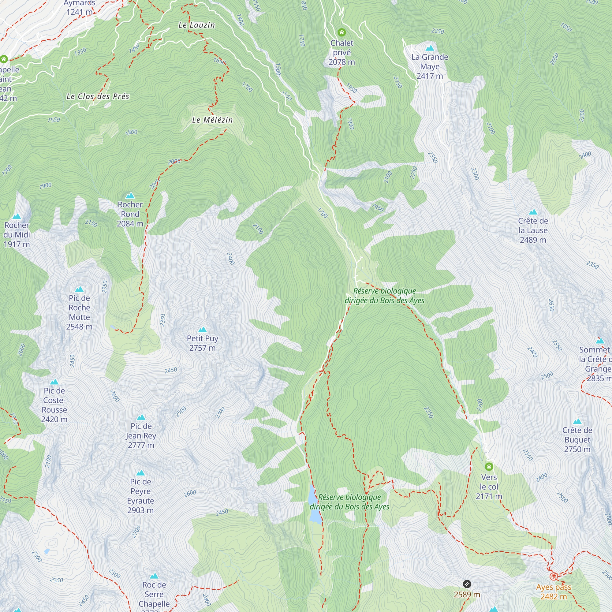 Cabane du berger map