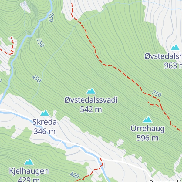 Map of Øvstedalssvadi