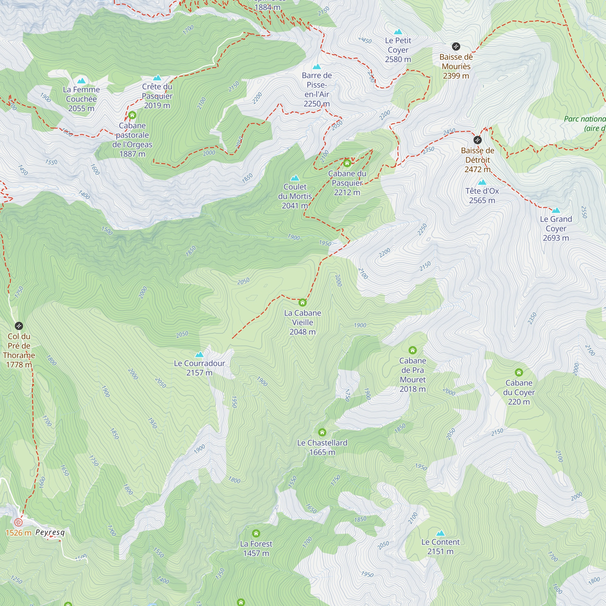 Cabanne vielle map