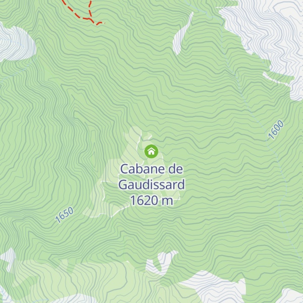Map of Cabane de Gaudissard