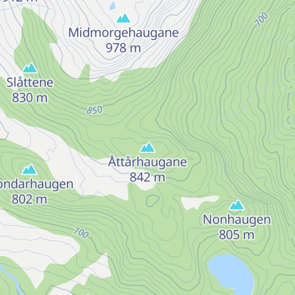 Map of Åttårhaugane