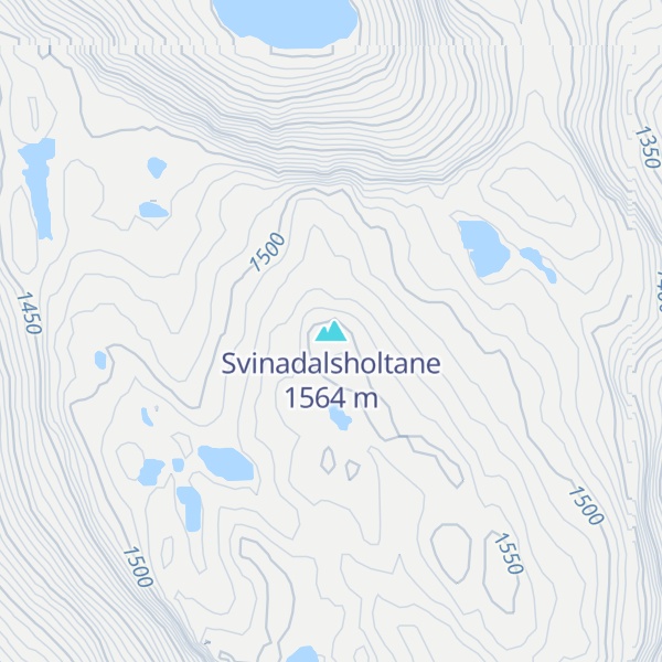 Map of Svinadalsholtane