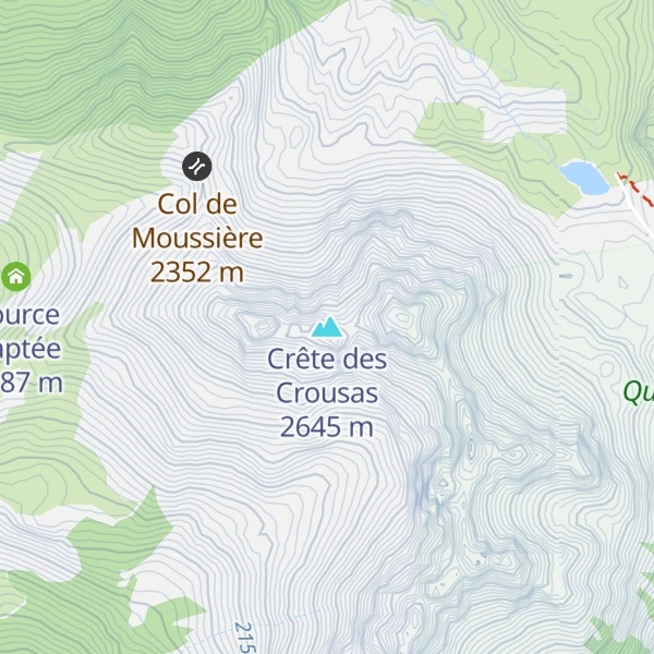 Map of Crête des Crousas