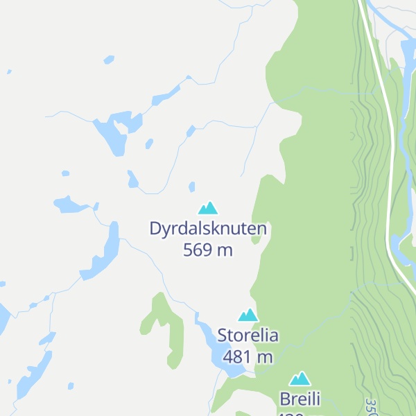 Map of Dyrdalsknuten