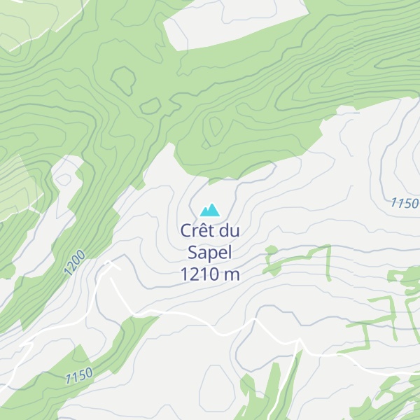 Map of Crêt du Sapel