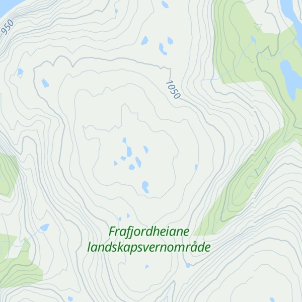 Map of Nordre Hunnefjell