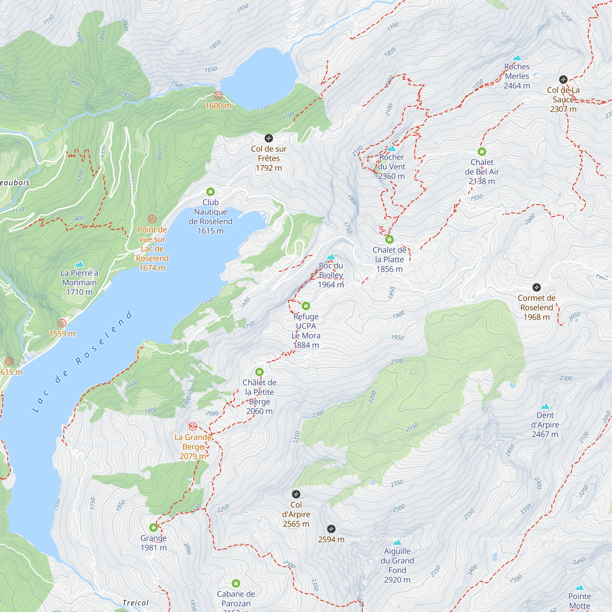Refuge UCPA Le Mora map