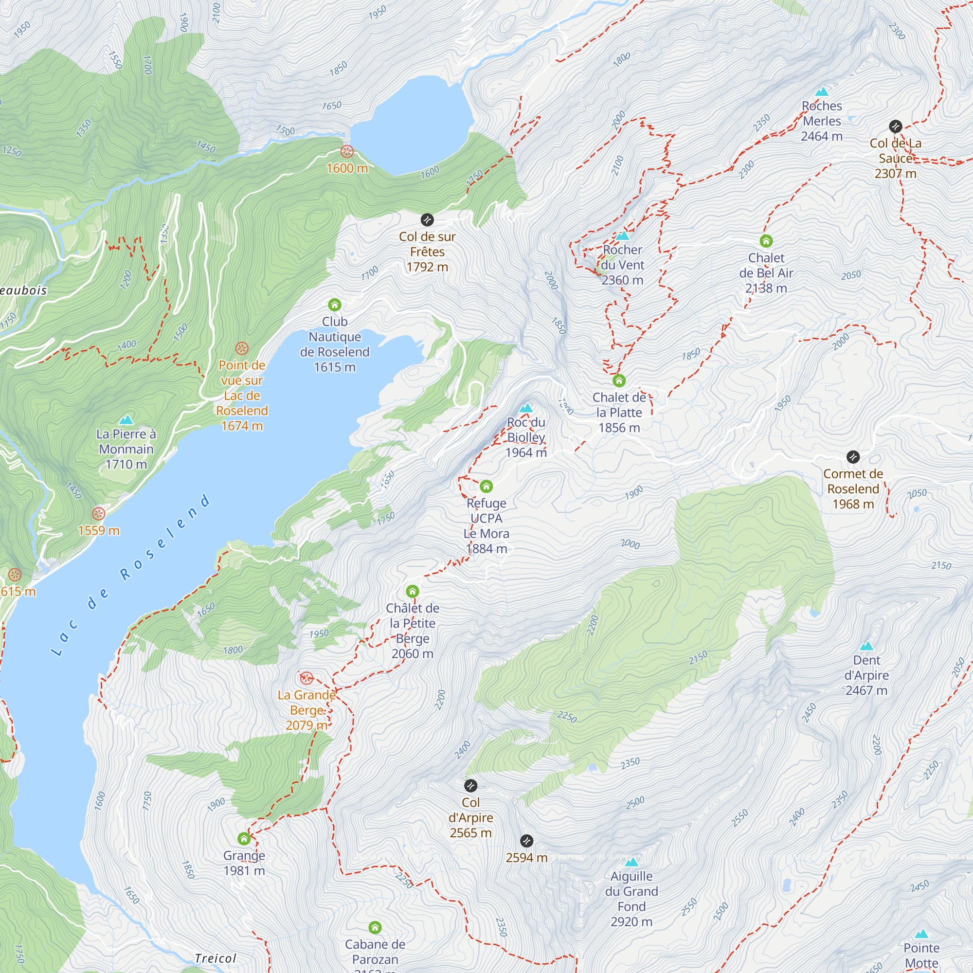 Refuge UCPA Le Mora map